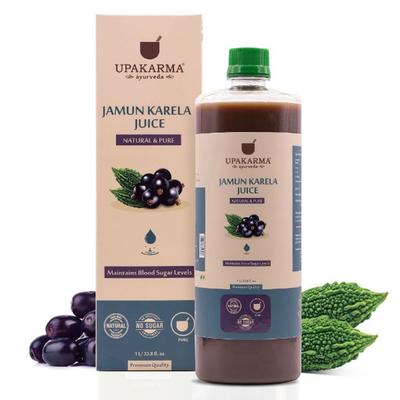 Upakarma Ayurveda Jamun Karela Juice 1 litre - Diabetes Care (Ayush)