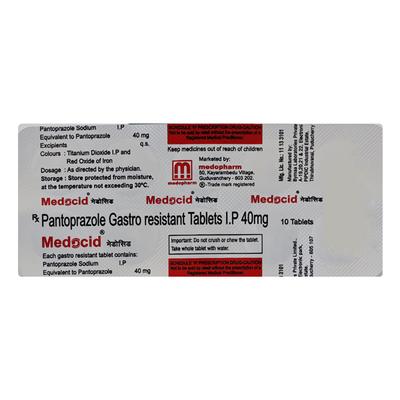 Medocid 40mg Tablet 10'S - Ulcer/Reflux/Flatulence-Aaa