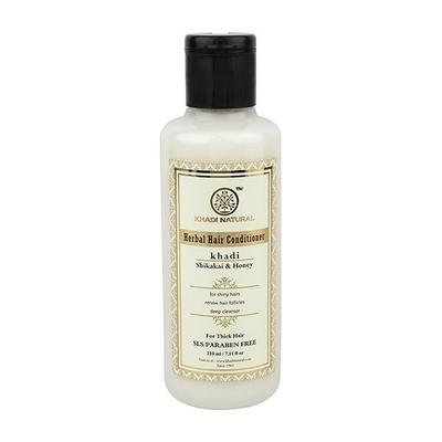 Khadi Natural Herbal Hair Conditioner (SLS & Paraben Free) - Shikakai Honey 210 ml - Conditioners