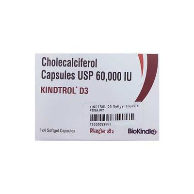 KINDTROL D3 Softgel Capsule 4's - Supplements-Cal