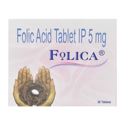 FOLICA 5mg Tablet 30's - Iron Supplement/Anaemia-Vma
