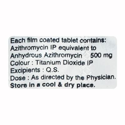 Zeethrom 500mg Tablet 3'S - Bacterial Infections-Mac