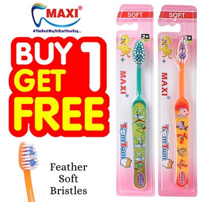MAXI TomTom Junior Toothbrush - Soft (Buy 1 Get 1 Free) - Baby Oral Care