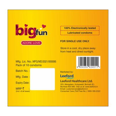 Bigfun Condoms - Mixed Fruit 3's - Plain/Flavoured Condoms