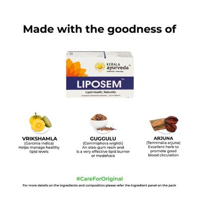 Kerala Ayurveda Liposem Tablet (Pack of 10 x 10's) - Speciality Medicines
