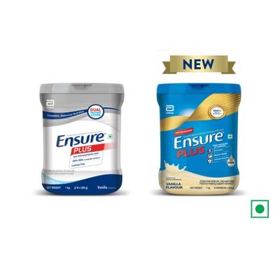 Ensure Plus Nutritional Powder - Vanilla Flavour 1 Kg (Pet Jar) - Daily Health Drinks