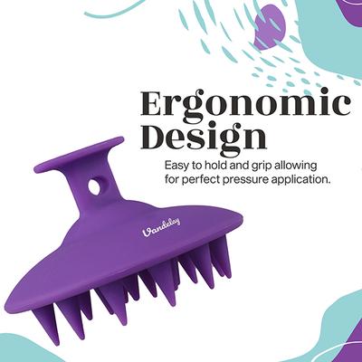 Vandelay Silk Series Scalp Massager - Purple - Massagers