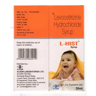 L Hist Syrup 30ml - Allergies-Ant