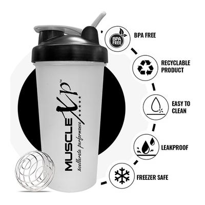 MuscleXP Instantized BCAA 6000 Supplement Powder - Orange Flavour 400 gm + Shaker 1's - Whey Proteins