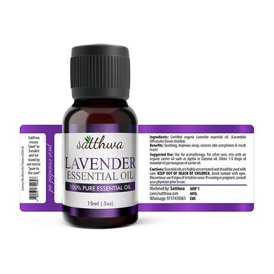 Satthwa 100% Pure Essential Oil - Lavender 15 ml - Essential Oils
