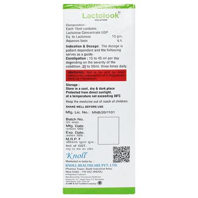 LACTOLOOK SUGAR FREE Solution 200ml - Constipation-Lax