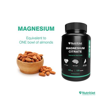 NutritJet Magnesium Citrate 400 mg Capsule 120's - Multi-Vitamins