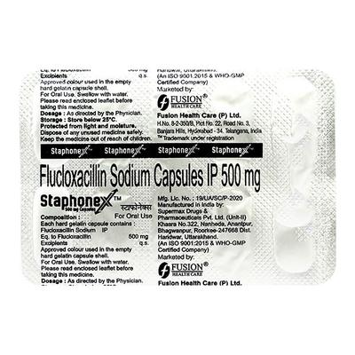 STAPHONEX 500mg Capsule 4's - Bacterial Infections-Pen