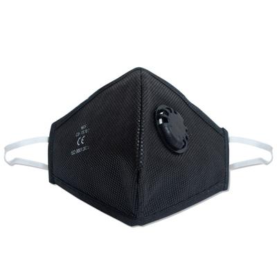 Smog Guard N95 Face Mask With One Valve (Adult Free Size) - Black (Pack of 1) - Face Mask