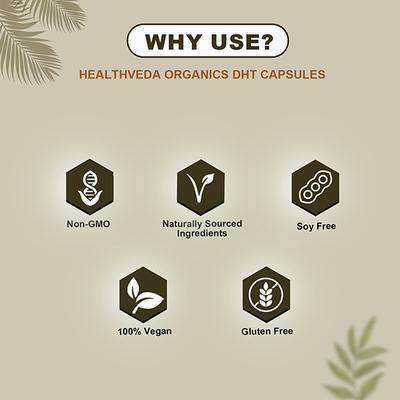 Health Veda Plant Based DHT Blocker Veg Capsule 60's - Herbal Dietary Supplement