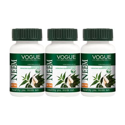 Vogue Wellness Neem Tablet (Pack of 3 x 60's) - Pure Herbs