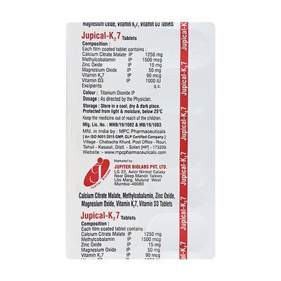JUPICAL K2 7 Tablet 10's - Supplements-Vam