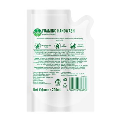 Dettol Foaming Handwash - Aloe Coconut (Refill) 200 ml - Hand Wash & Soaps