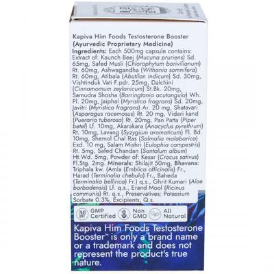 Kapiva Himfoods Testosterone Booster Capsule 60's - Sexual Healthcare