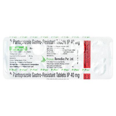 P PAN 40mg Tablet 10's - Ulcer/Reflux/Flatulence-Aaa