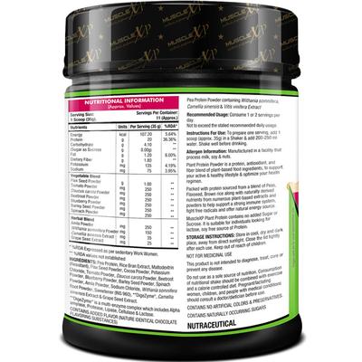 MuscleXP Plant Protein Powder - Chocolate Flavour 400 gm - Workout Essentials