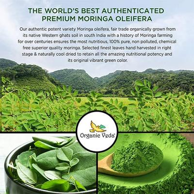 Organic Veda Moringa Leaf Powder 200 gm - Pure Herbs