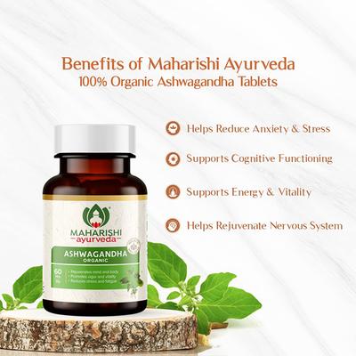 Maharishi Ayurveda Organic Ashwagandha Tablet 60's - Pure Herbs