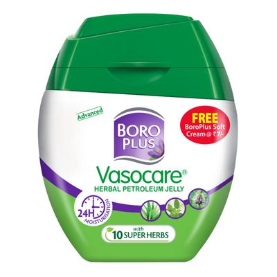 Boro Plus Vasocare Herbal Petroleum Jelly (Free Boroplus Soft Cream worth Rs.7) 25 ml - Creams/Oils/Lotions
