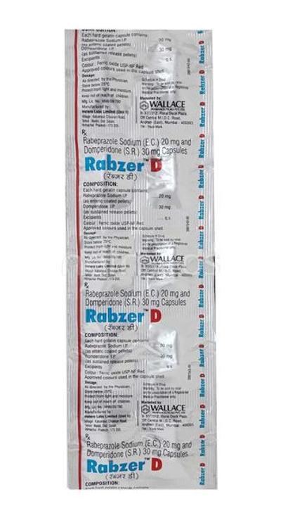 Rabzer D Capsule 10'S - Ulcer/Reflux/Flatulence-Aaa