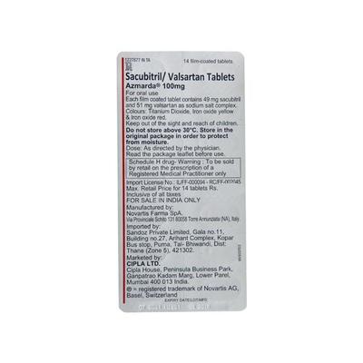Azmarda 100mg Tablet 14'S - Heart Failure-Ant