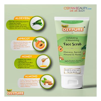 Osypure Exfoliating & Nourishing Face Scrub 100 ml - Face Scrubs