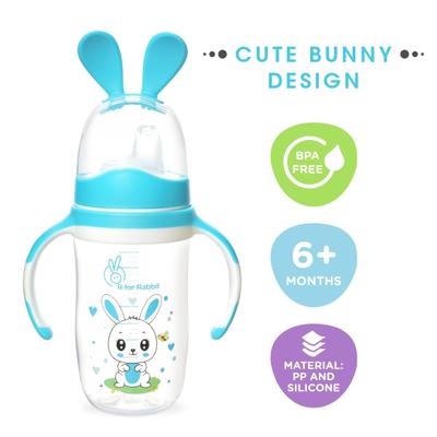 R for Rabbit Bunny Baby Spout Sippy Cup 240 ml - Blue - Feeding & Nursing