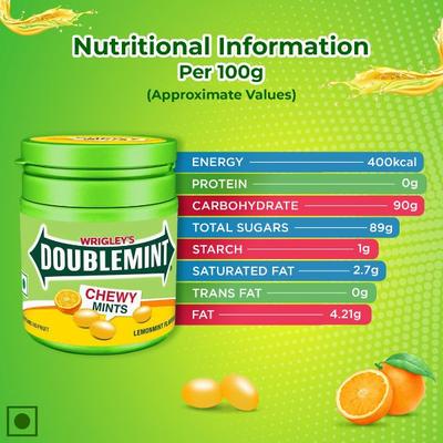 Doublemint Chewy Mints - Lemonmint 80.85 gm - Nutritional Bars