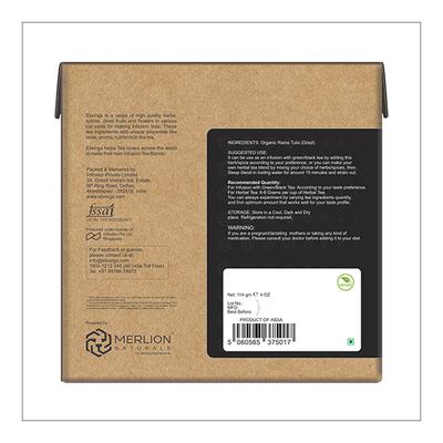 Elixings Organic Tea Ingredient Loose Leaf Cut - Rama Tulsi 114 gm - Teas