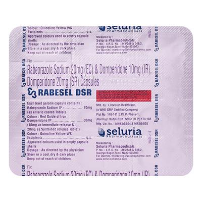 RABESEL DSR Capsule 10's - Ulcer/Reflux/Flatulence-Aaa