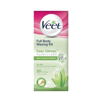Veet Full Body Waxing Kit - Easy Gel Wax Strips 20's - Shaving & Hair Removal