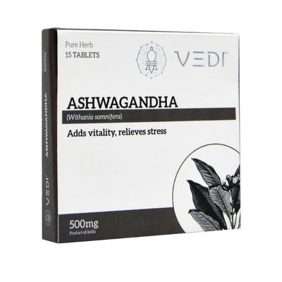 VEDI Ashwagandha 500 mg Tablet (Pack of 10 x 15's) - Ashwagandha
