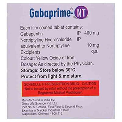 GABAPRIME NT Tablet 10's - Neuropathic Pain-Dru