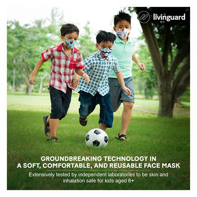 Livinguard Kids Street Face Mask (Rabbit Print) (XS) - Orange (Pack of 1) - Face Mask