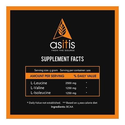 AS-IT-IS Nutrition BCAA (Branched Chain Amino Acid) Powder 500 gm - Bcaa Supplements