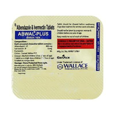 ABWAL PLUS Tablet 1's - Parasitic Worms-Ant