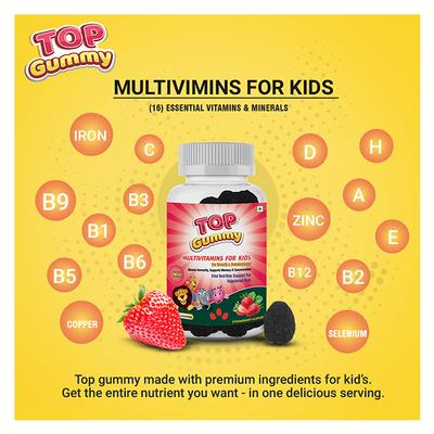 Top Gummy Multivitamins for Kids Gummies - Strawberry Flavour 30's - Multi-Vitamins