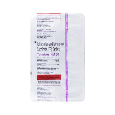 TELMIZEST M 50 Tablet 10's - Hypertension-Ana