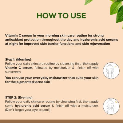 CGG Cosmetics Pigmented Dull Skin Combo (Vitamin C Serum 10 ml + Hyaluronic Acid Serum 10 ml) - Face Serum