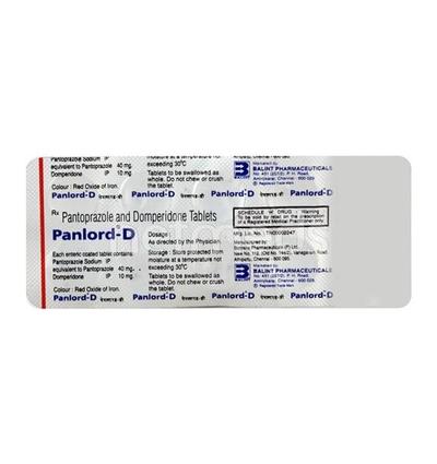 Panlord D Tablet 10'S - Ulcer/Reflux/Flatulence-Aaa
