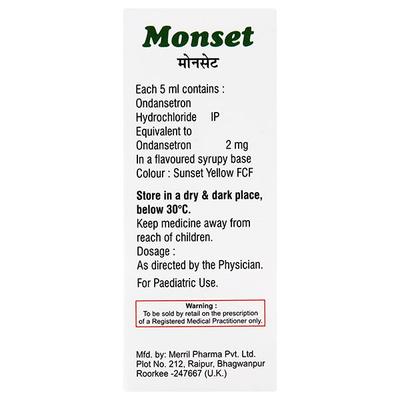 MONSET Syrup 30ml - Vomitting/Emesis-Ant