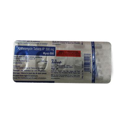 MYAZ 500 Tablet 5's - Bacterial Infections-Mac