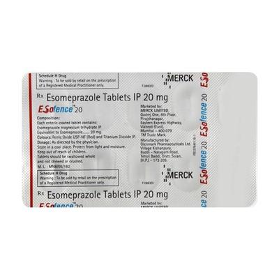Esofence 20mg Tablet 10'S - Ulcer/Reflux/Flatulence-Aaa