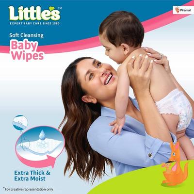 Little's Soft Cleansing Baby Wipes (Lid Pack) 80's - Diapers & Wipes