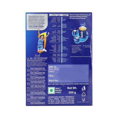 Horlicks Nutritional drink Powder Classic Malt 500 gm (Refill Pack) - Daily Health Drinks